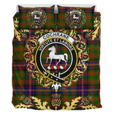 Cochrane Modern Tartan Crest Bedding Set - Golden Thistle Style